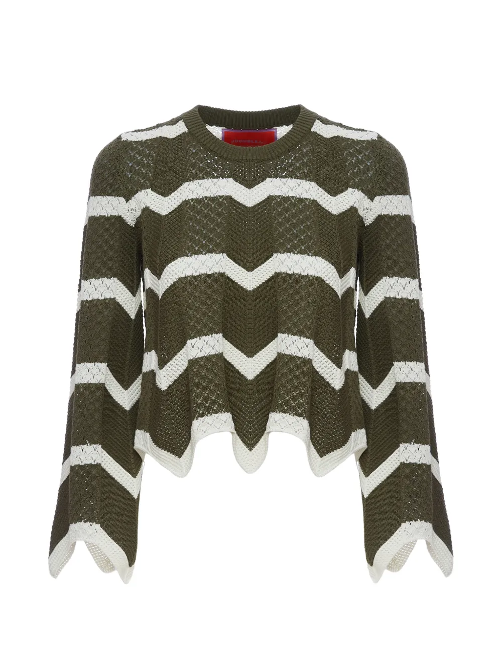 La DoubleJ Chevron crops Sweater - Green