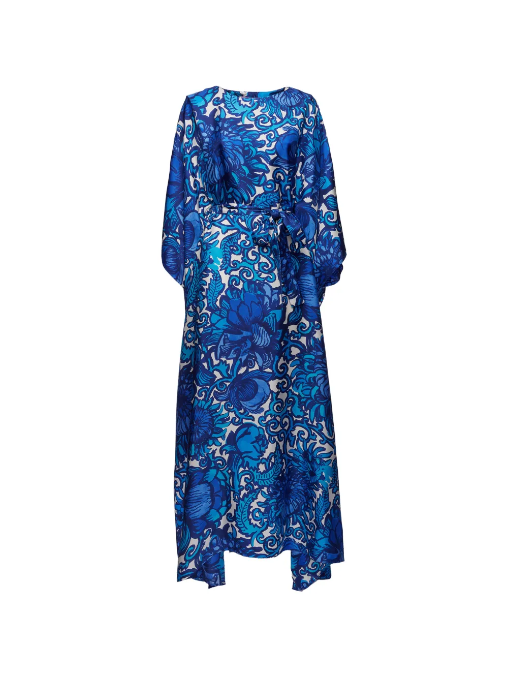 La DoubleJ the kaftan (with feathers) - Blue