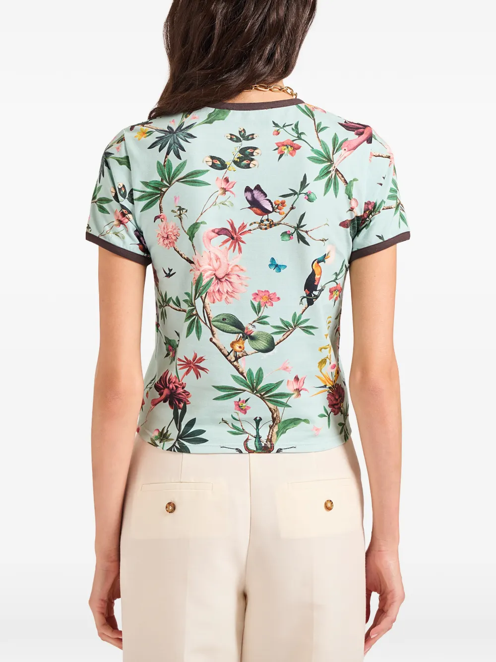 La DoubleJ The Cu-Tee cropped T-shirt Blauw