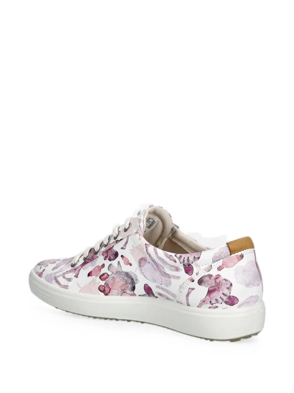 ECCO Soft 7 floral-print leather sneakers Wit