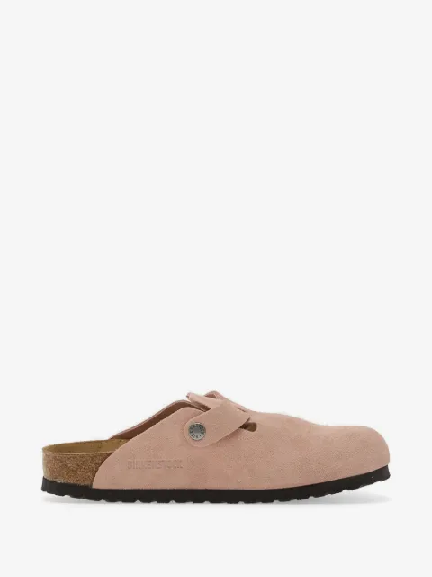 Birkenstock Boston Mules aus Wildleder mit Schnallenverschluss