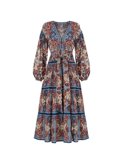 FARM Rio paisley-print tiered maxi dress