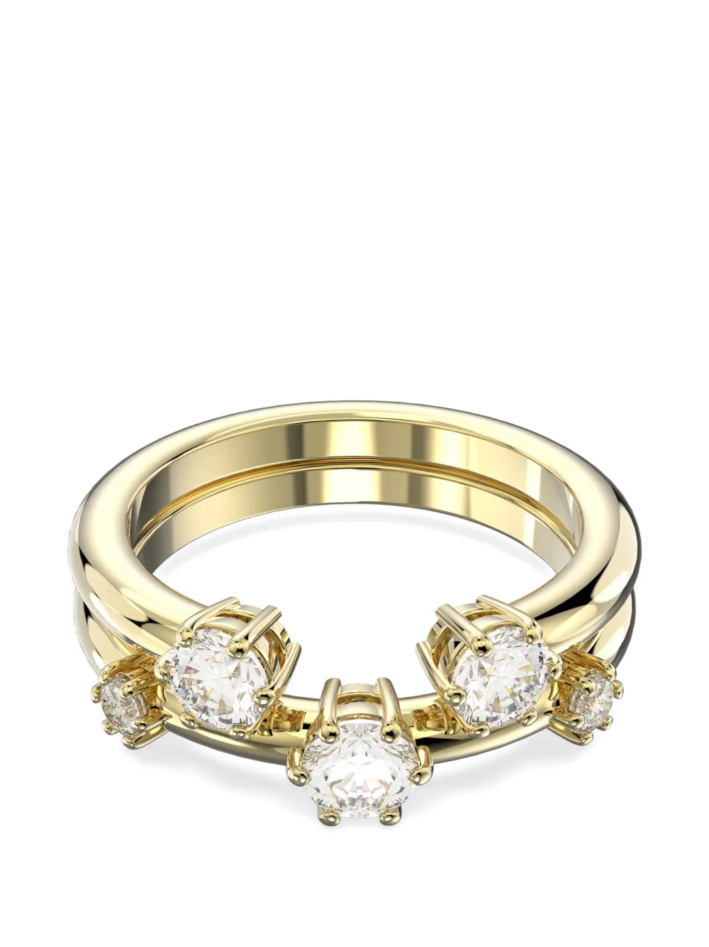 Swarovski Constella crystal rings (set of two) - Oro