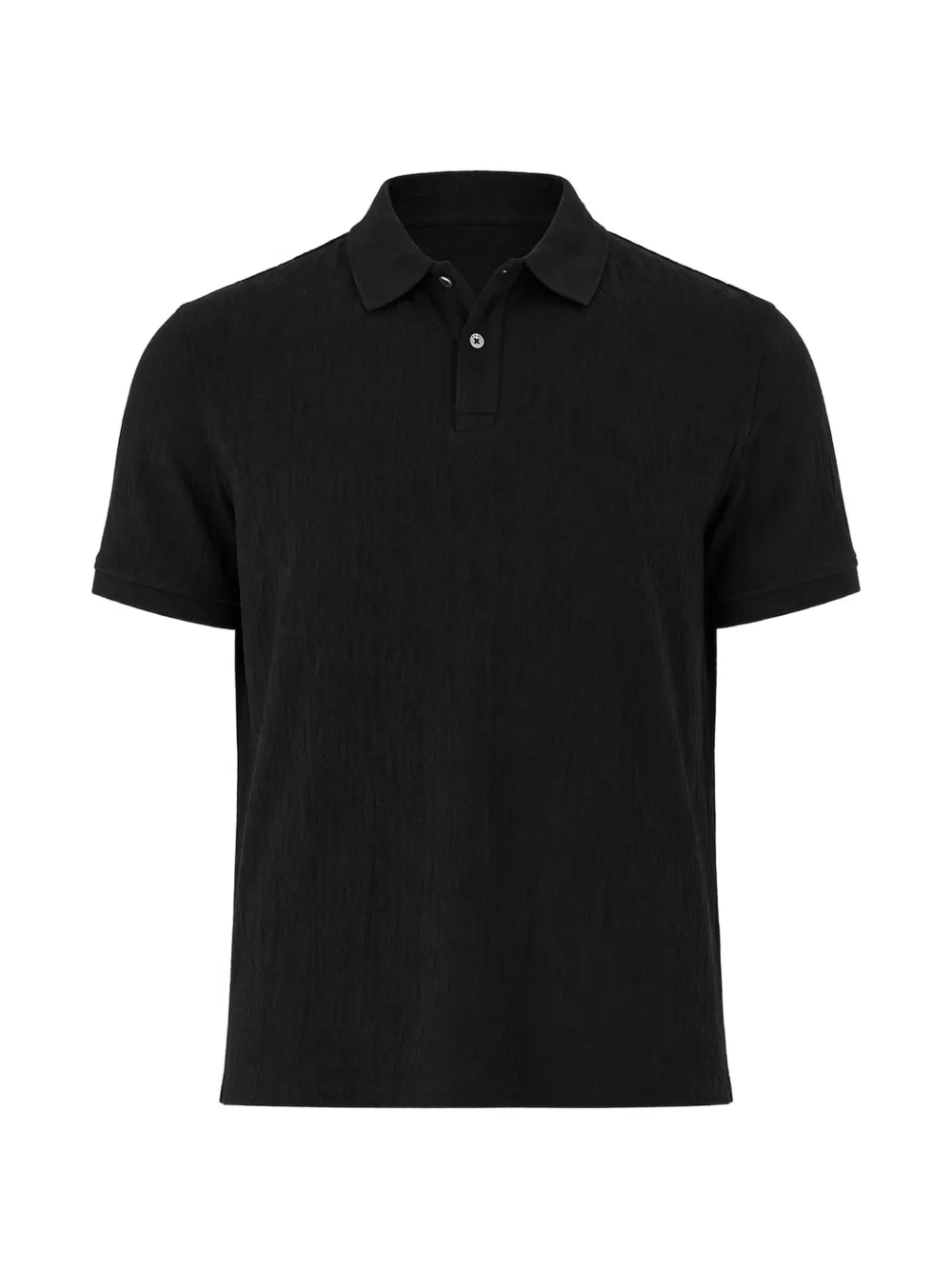 GUESS USA short-sleeve logo-patch polo shirt - Nero