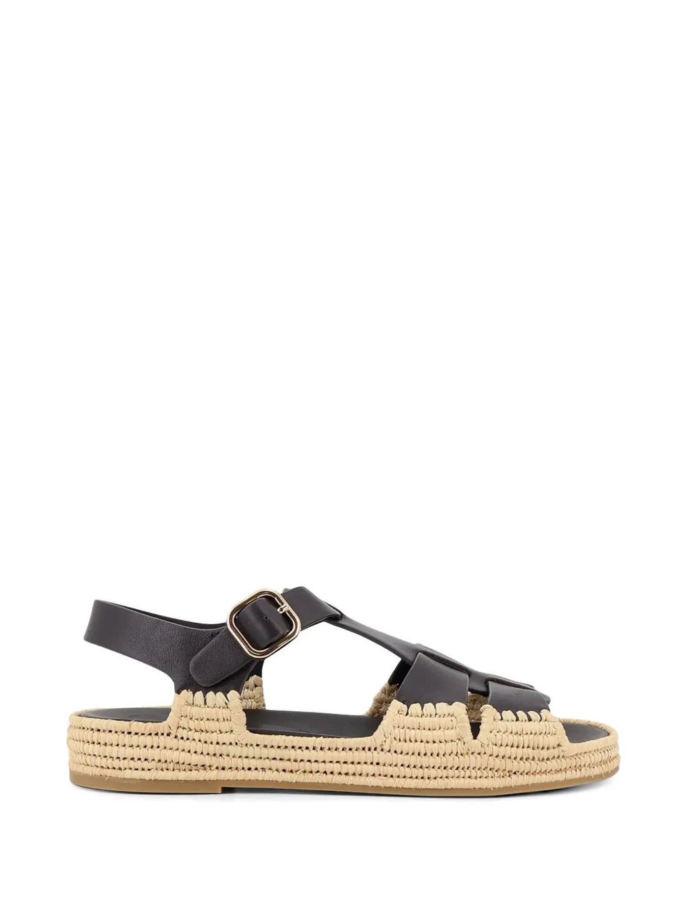 Paloma Barceló Yuka gekooide sandalen met plateauzool Bruin
