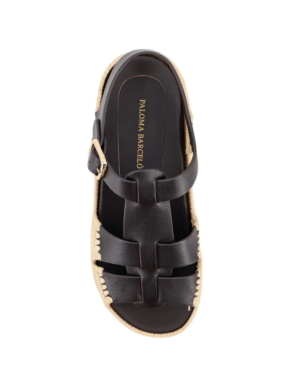 Paloma Barceló Yuka gekooide sandalen met plateauzool Bruin