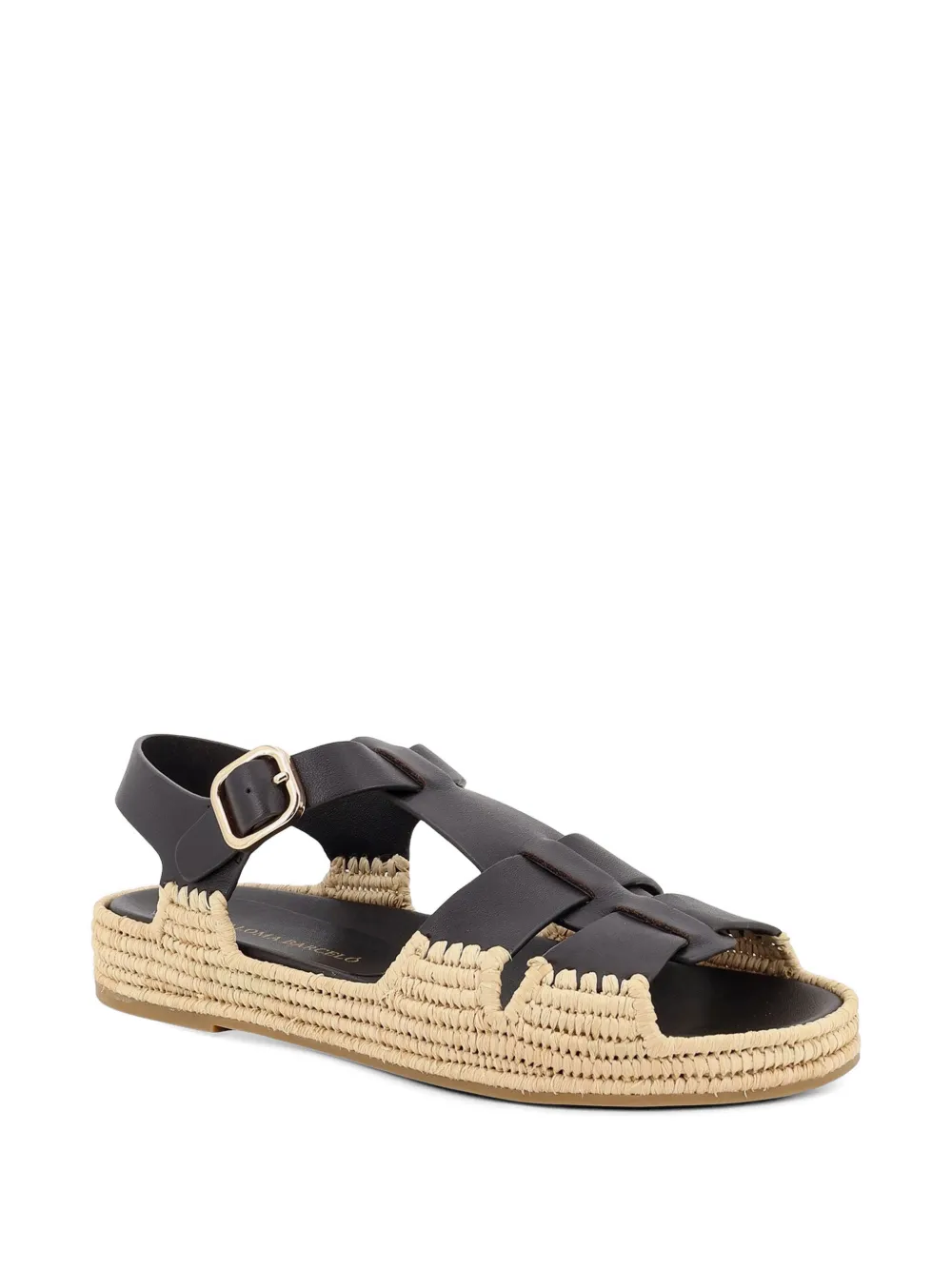 Paloma Barceló Yuka gekooide sandalen met plateauzool Bruin