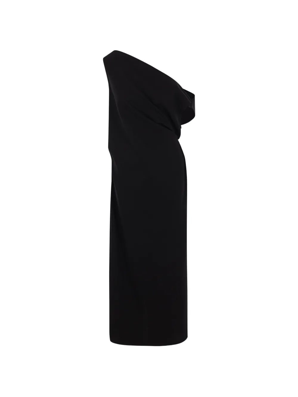 Co one-shoulder draped midi dress - Nero