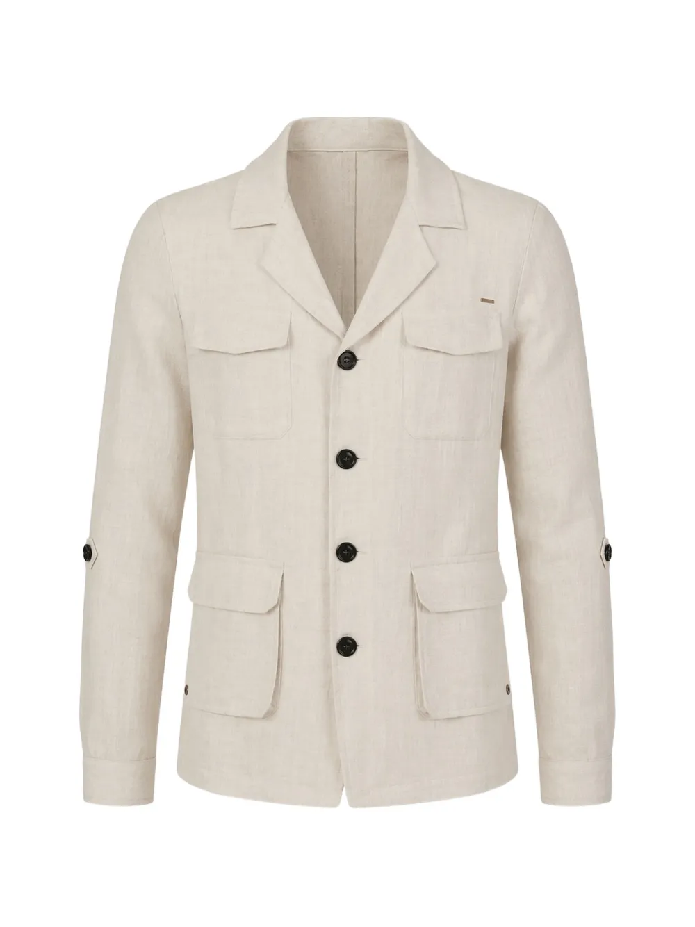 Hood flap-pockets jacket - Toni neutri