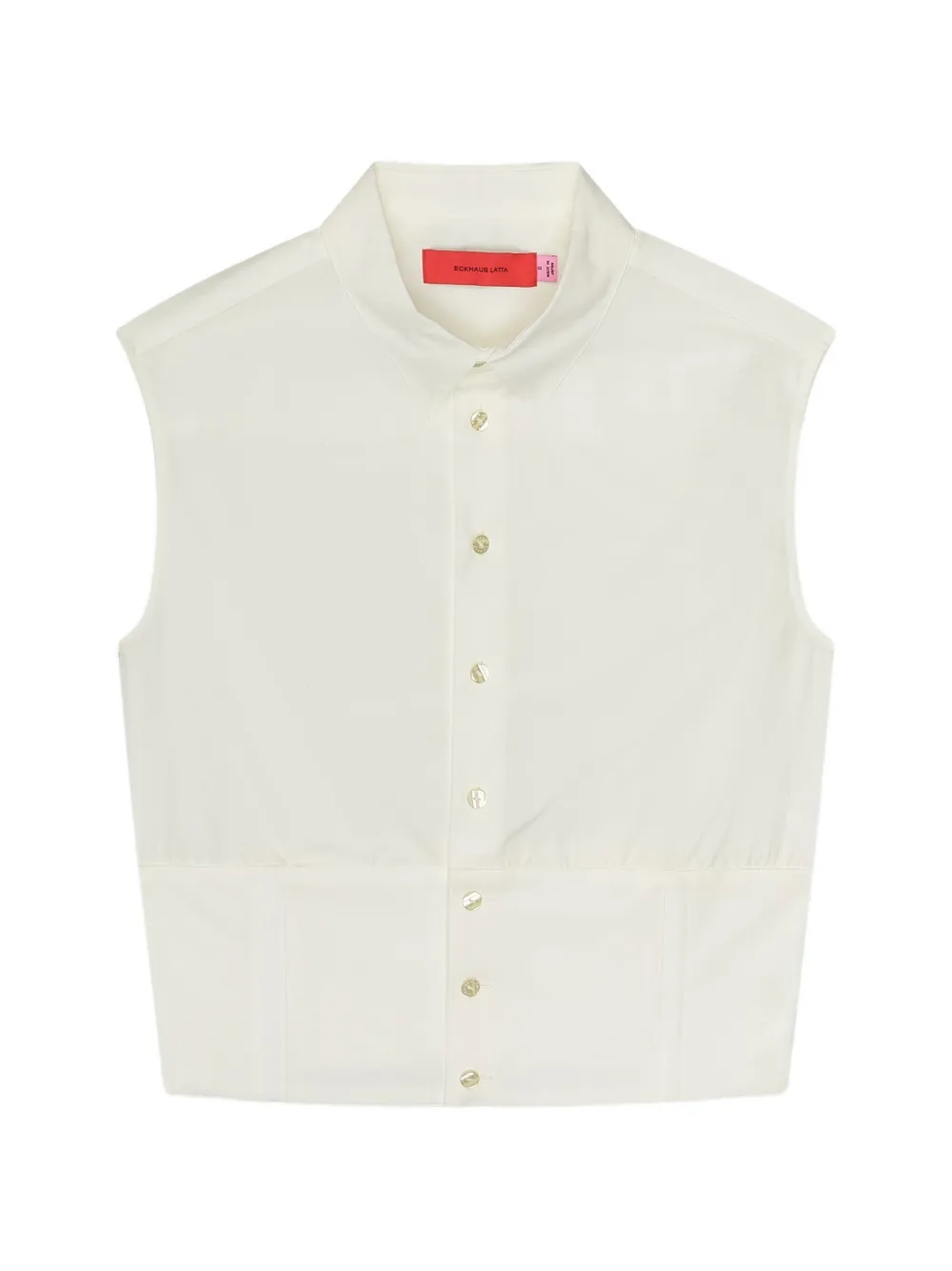 Eckhaus Latta buttoned sleeveless shirt - Toni neutri
