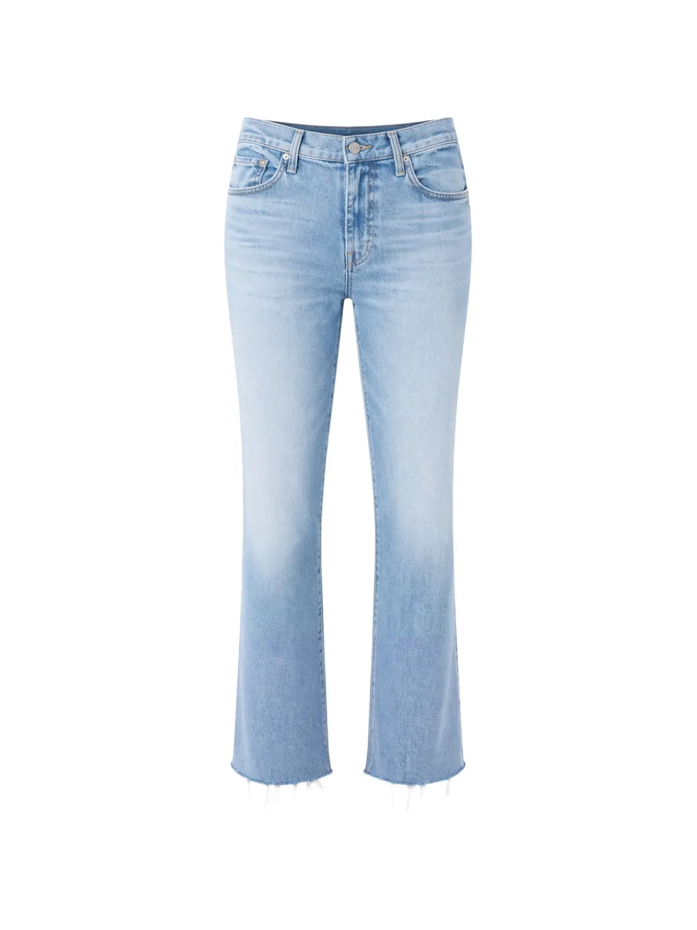 MOTHER Rambler mid-rise raw-cut jeans - Blu