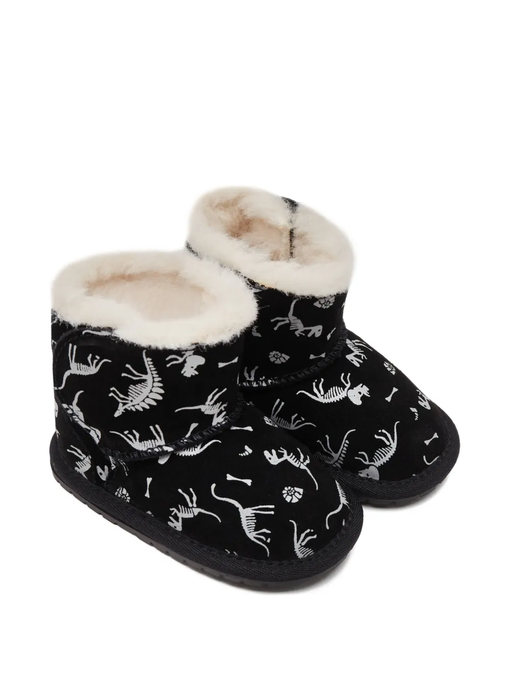 Emu Kids Toddle laarzen met dinosaurus-print Zwart