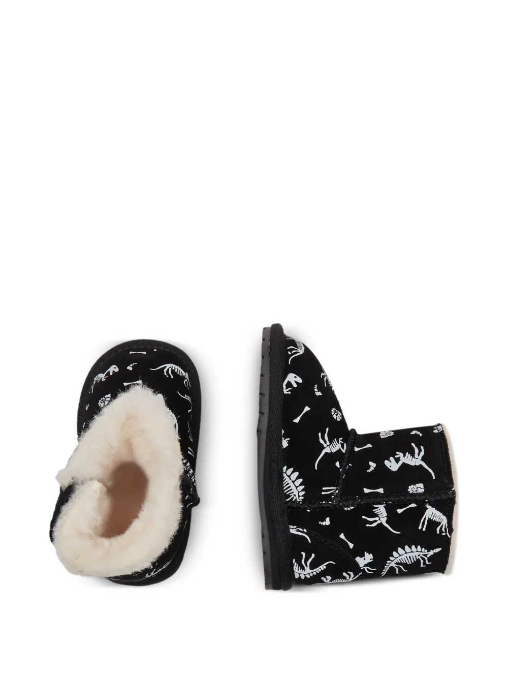 Emu Kids Toddle laarzen met dinosaurus-print Zwart