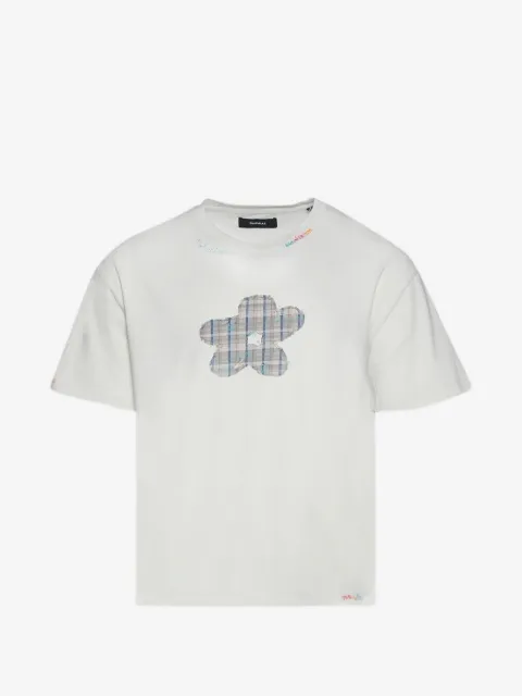Nahmias playera con parche floral