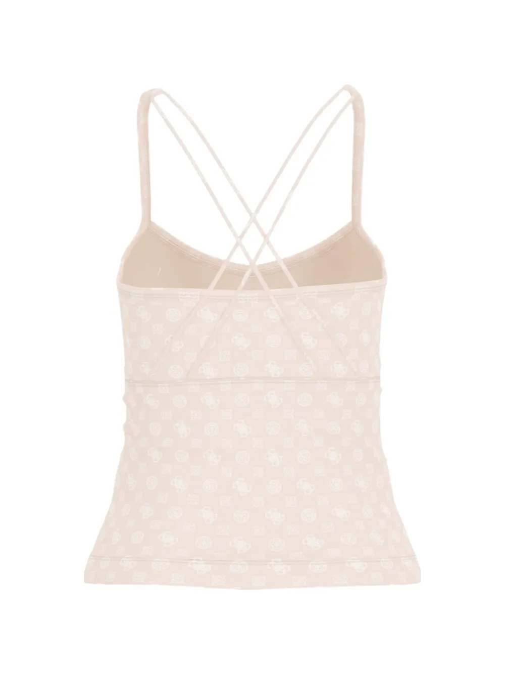 GUESS USA Top met monogramprint en diepe ronde hals Roze