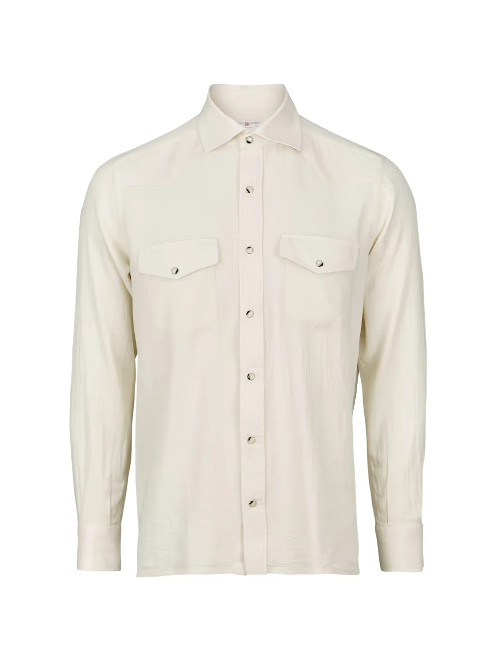 Luciano Barbera Western slub-texture shirt - Neutrals