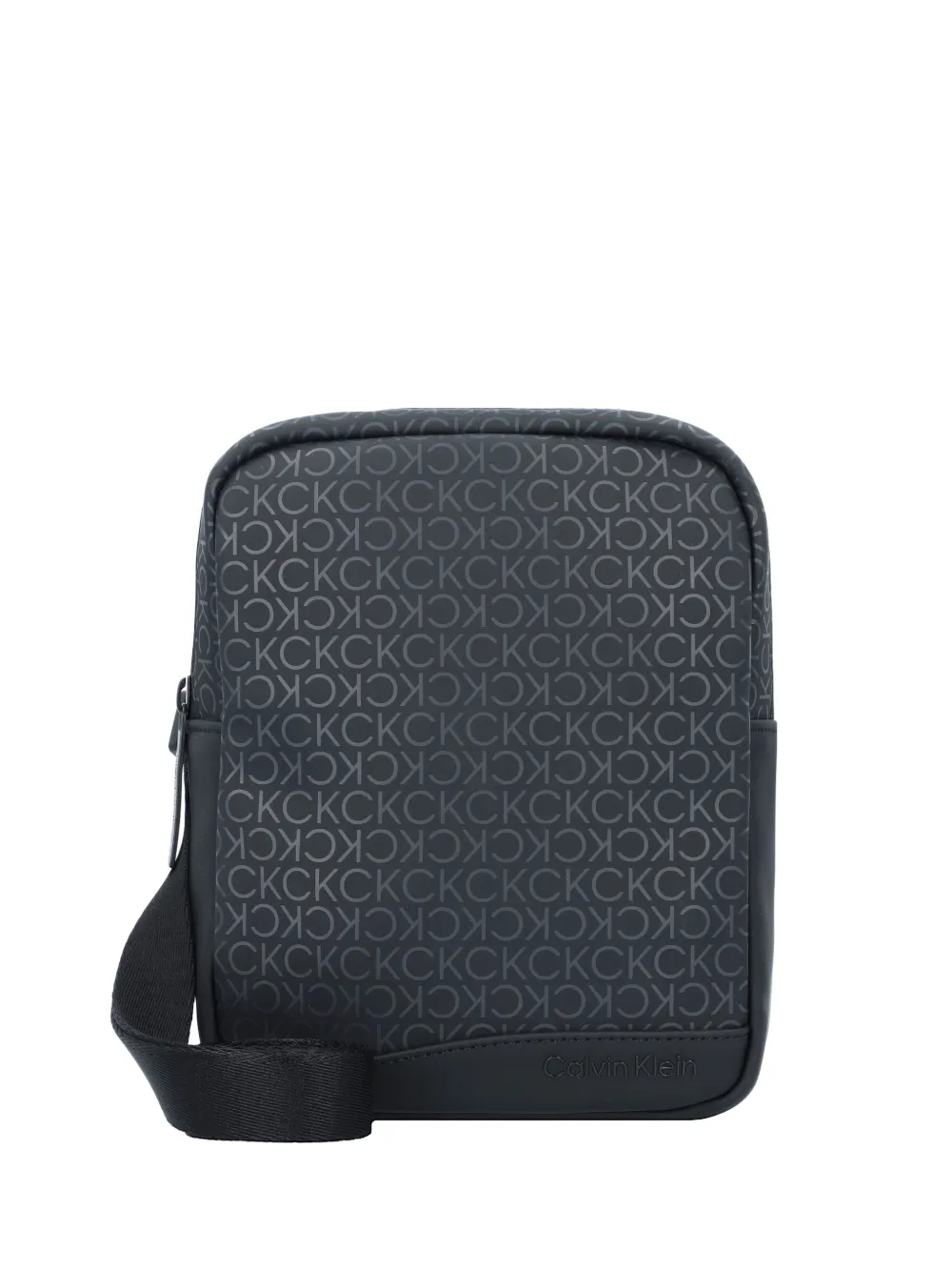 Calvin Klein monogram-embossed shoulder bag - Nero