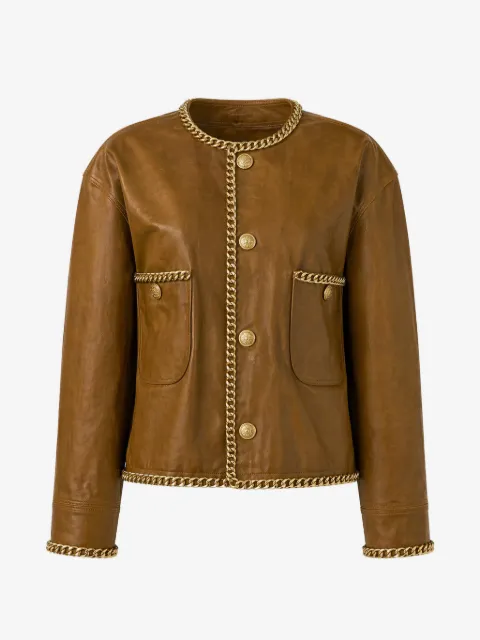 R13 chain-link leather jacket