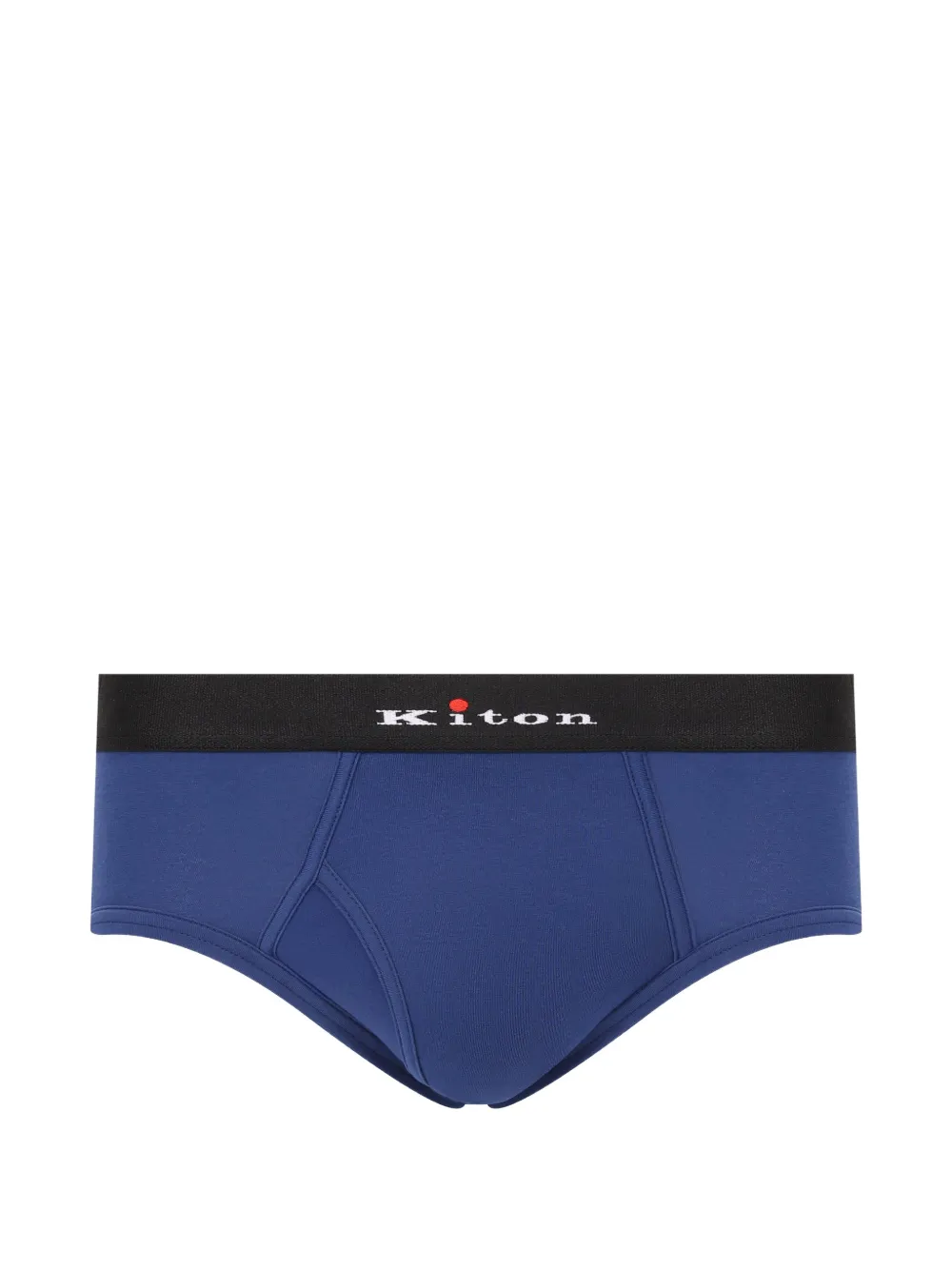 Kiton logo-waistband briefs - Blu