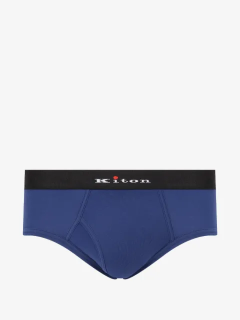 Kiton logo-waistband briefs