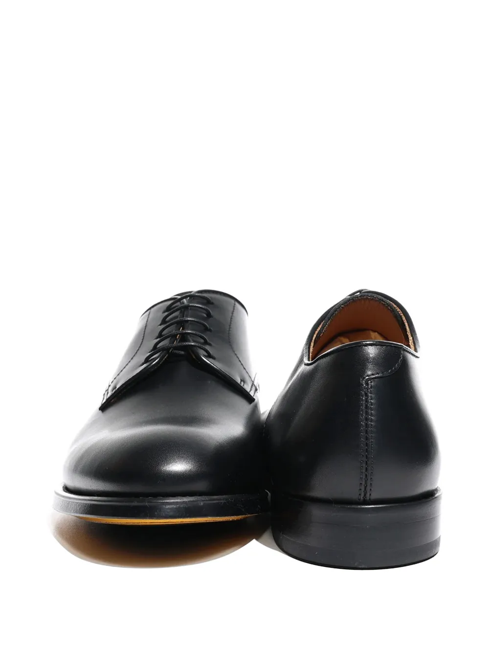 Doucal's lace-up leather derby shoes Zwart