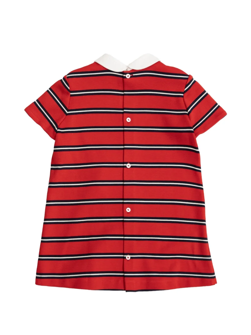 Gucci Kids Gestreepte jurk met GG-logo Rood