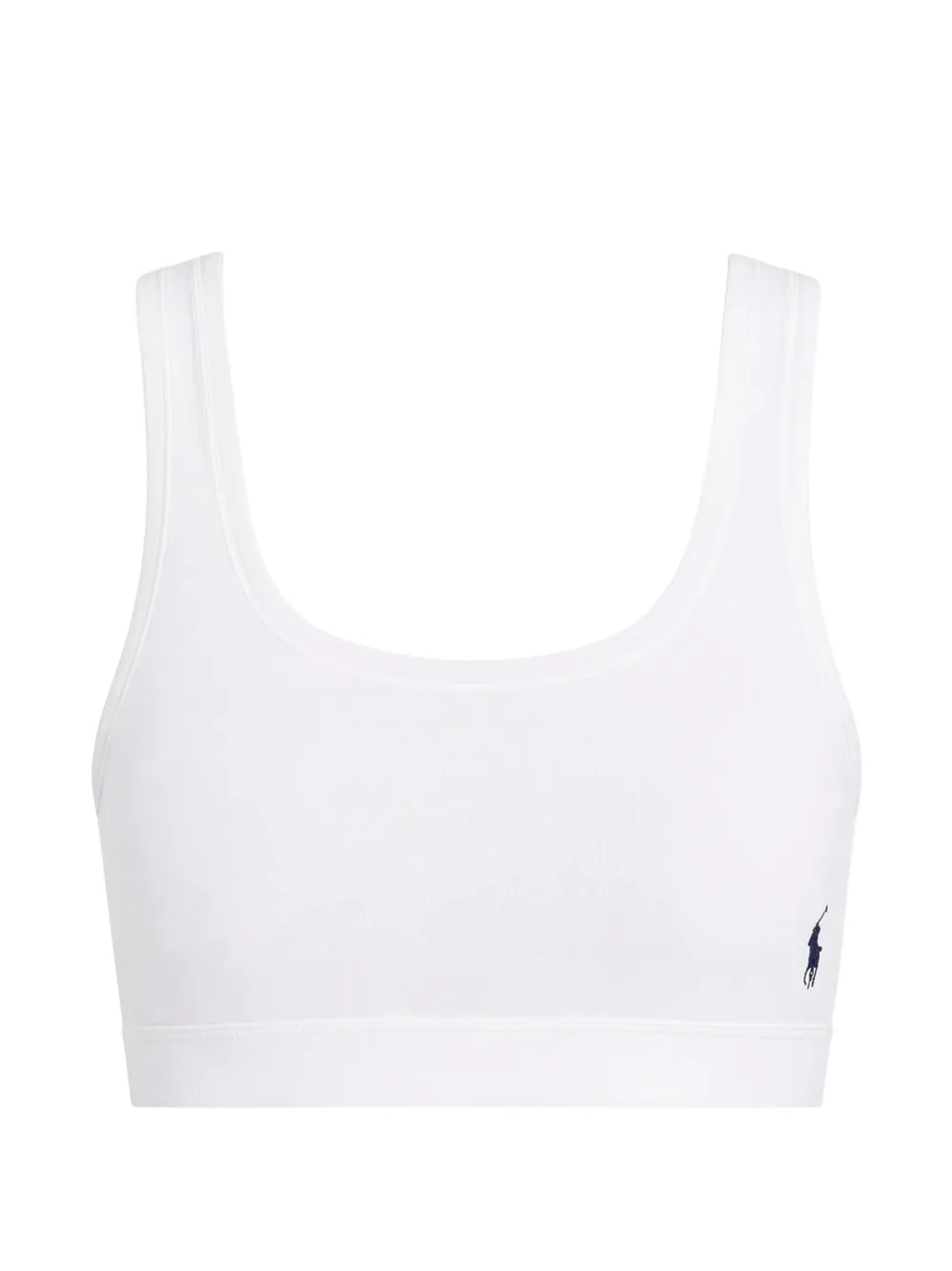 Polo Ralph Lauren logo-embroidered stretch-design bra - Bianco