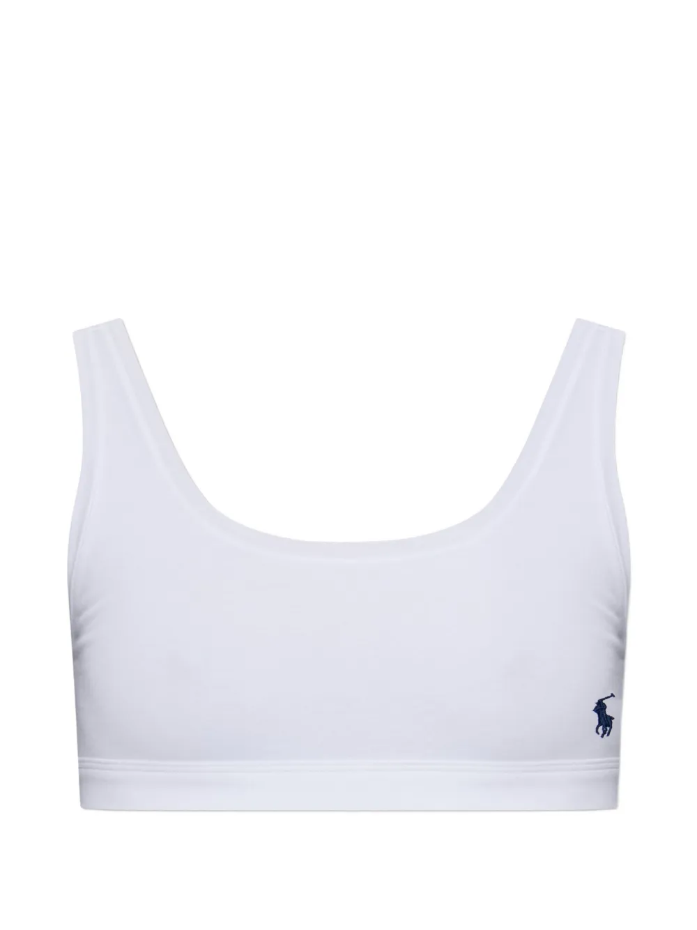 Polo Ralph Lauren logo-embroidered stretch-design bra - Bianco