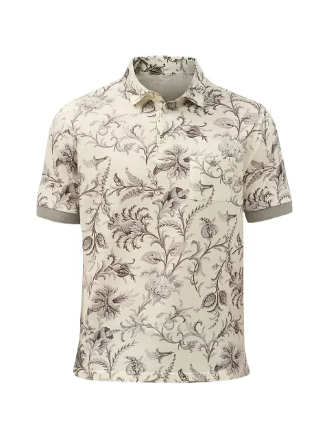ETRO floral-print pocket polo shirt