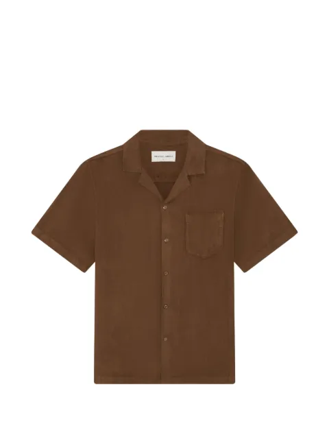 Frescobol Carioca Angelo slub-texture camp-collar shirt