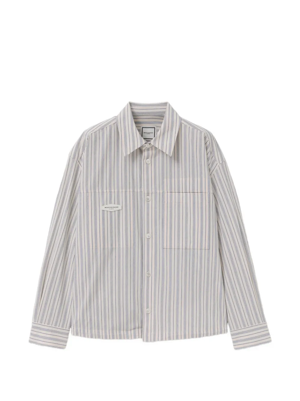 Wooyoungmi striped embroidered shirt - Nude