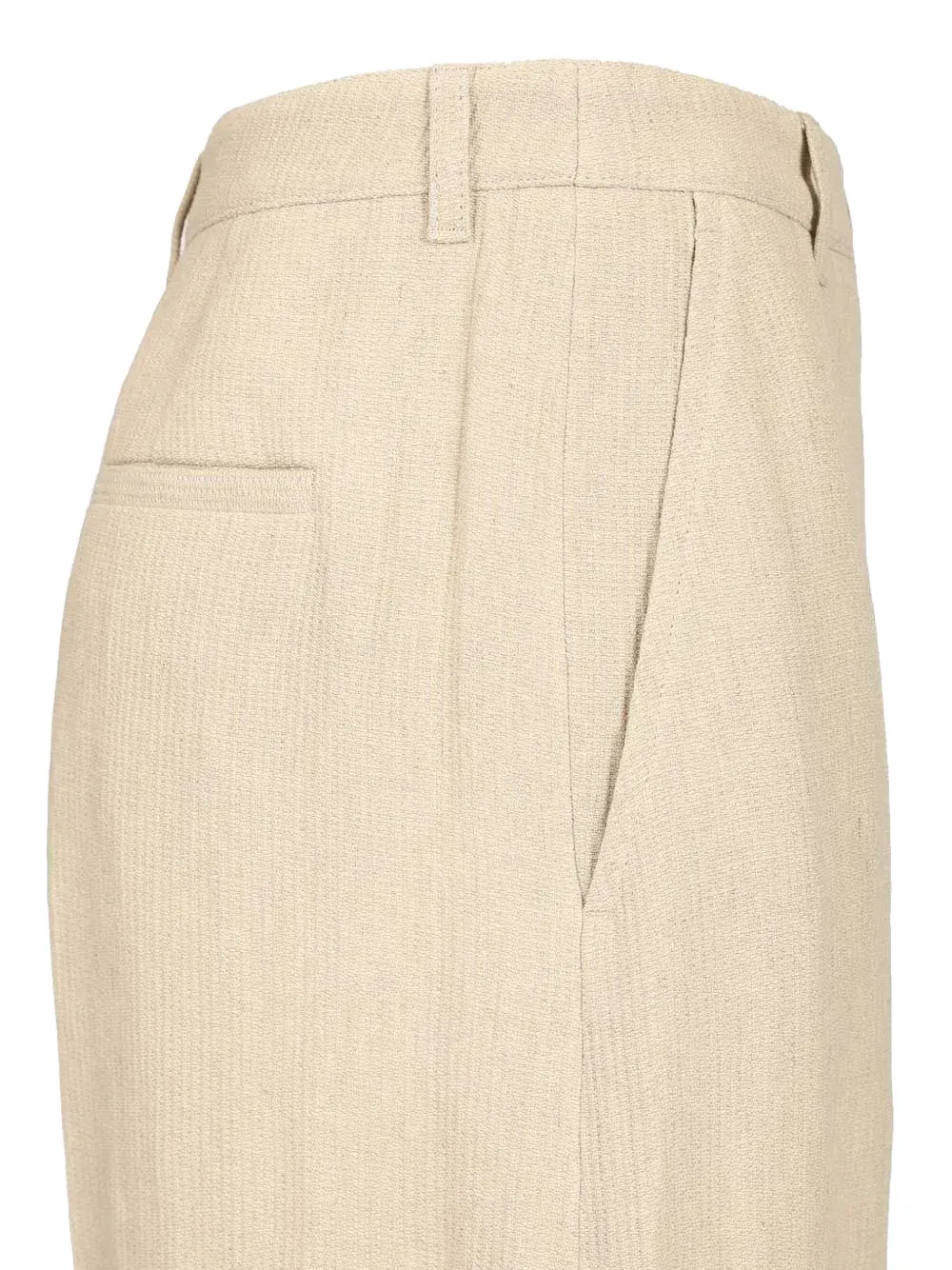 Emporio Armani Straight plooibroek Beige