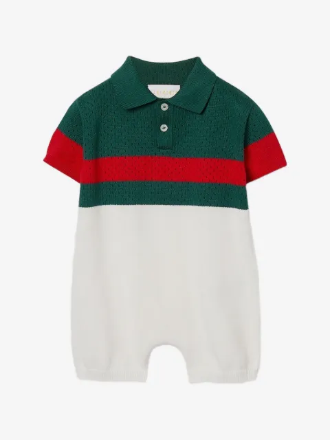 Gucci Kids pointelle-knit romper