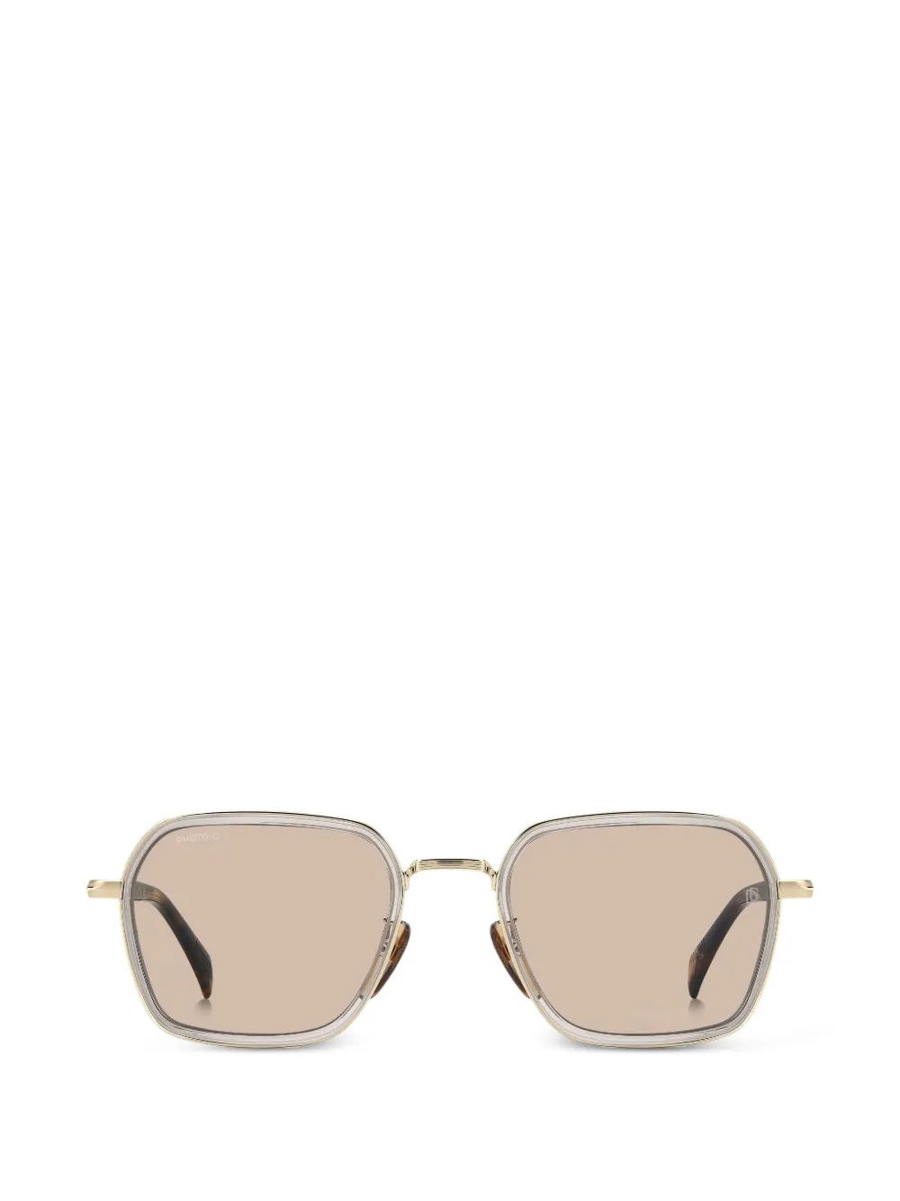 DAVID BECKHAM EYEWEAR geometric-frame photochromic sunglasses - Oro