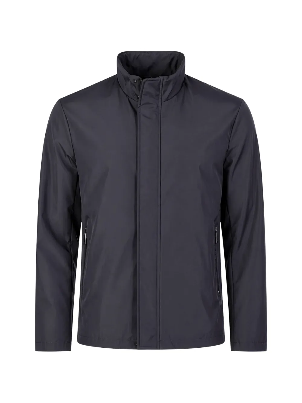 Armani Exchange high-neck concealed-fastening jacket - Blau
