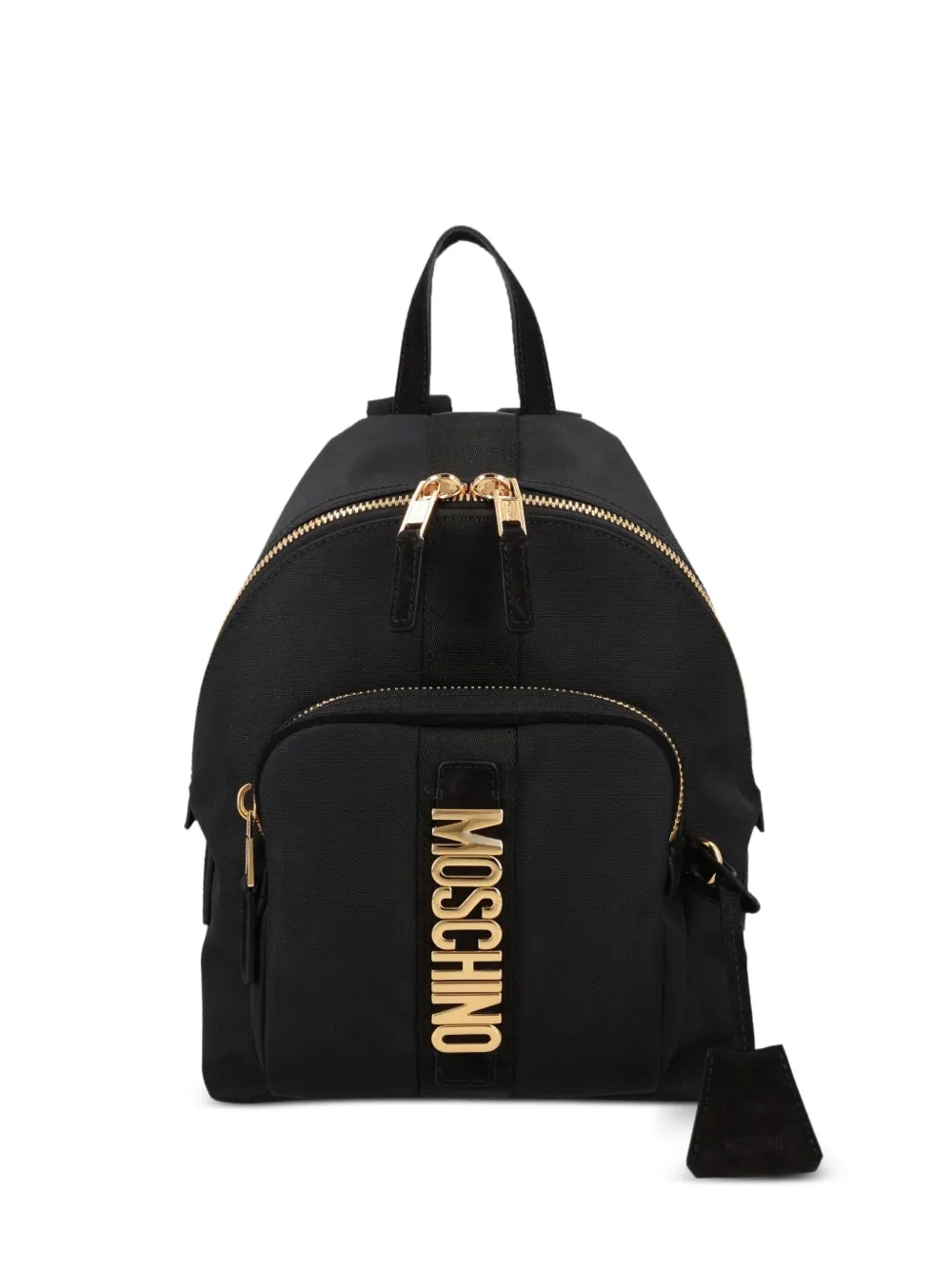 Moschino logo-lettering front-pocket backpack - Nero