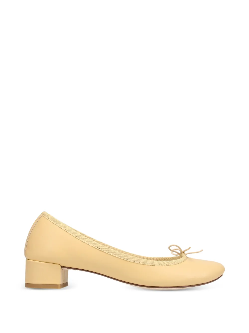 Repetto Camille bow-detail leather pumps - Yellow