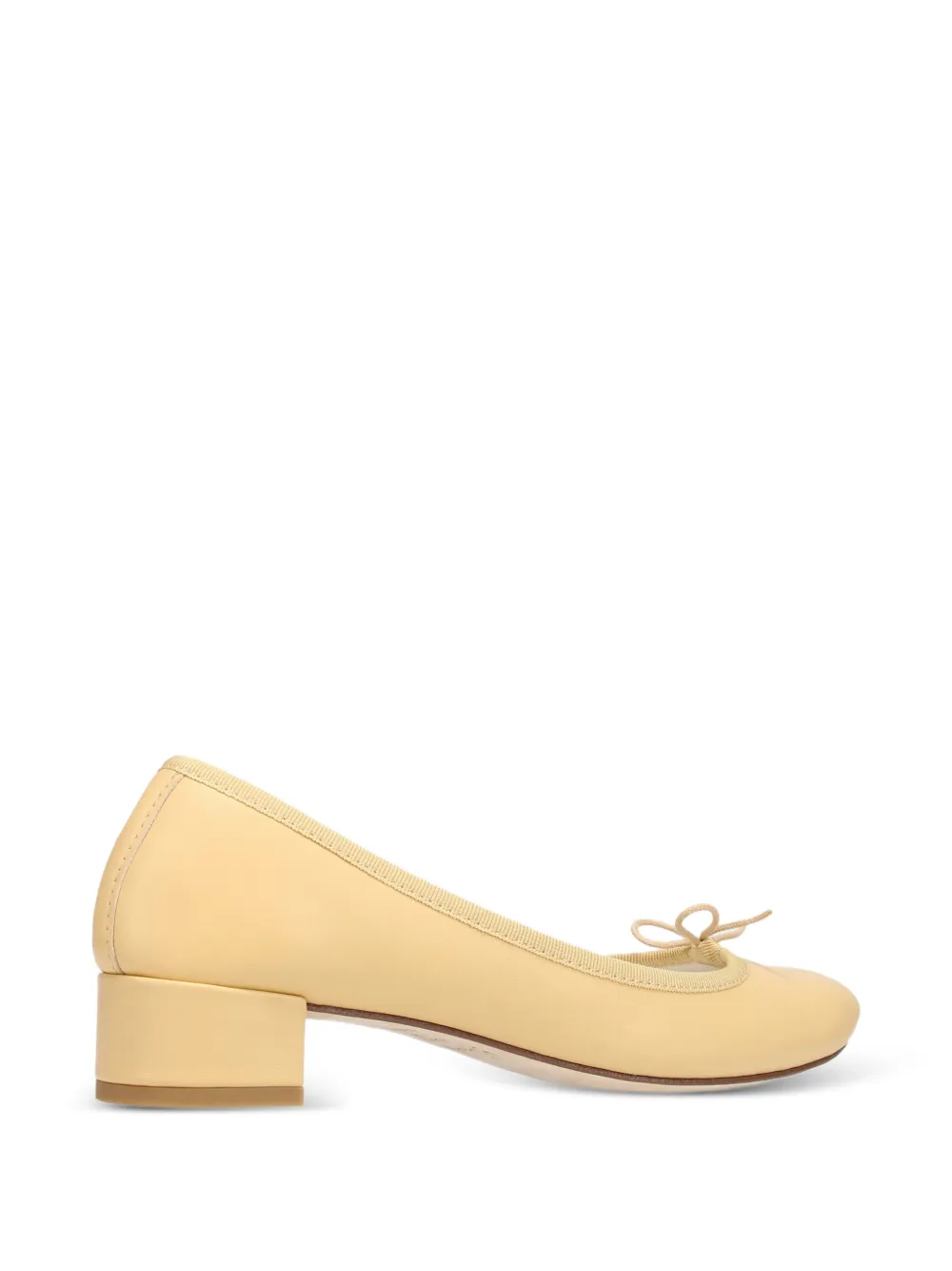 Repetto Camille leren pumps met strikdetail Geel