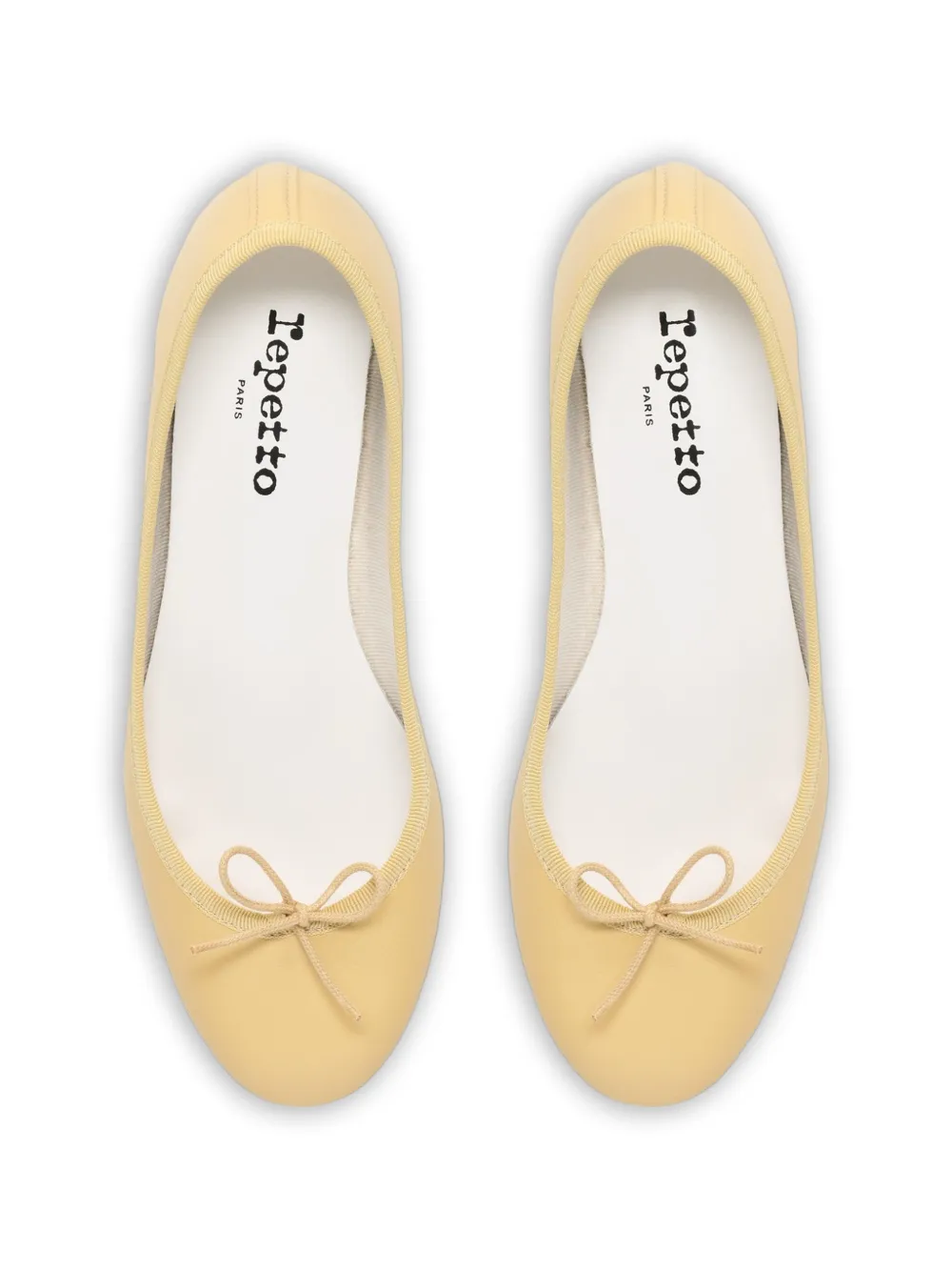 Repetto Camille leren pumps met strikdetail Geel