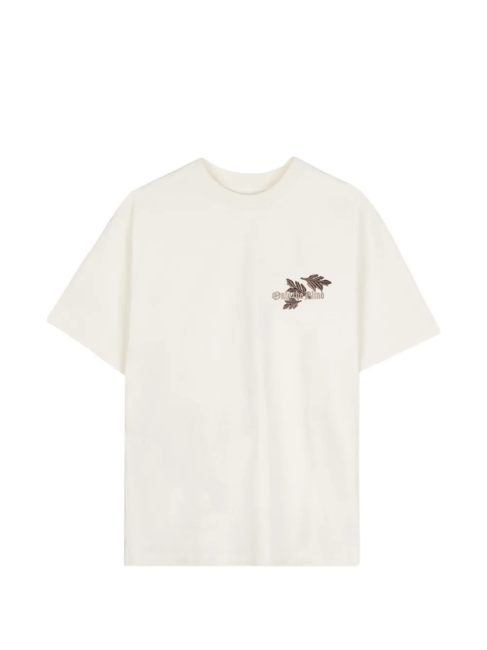 Only the Blind logo-embroidered serpent-motif T-shirt - Nude
