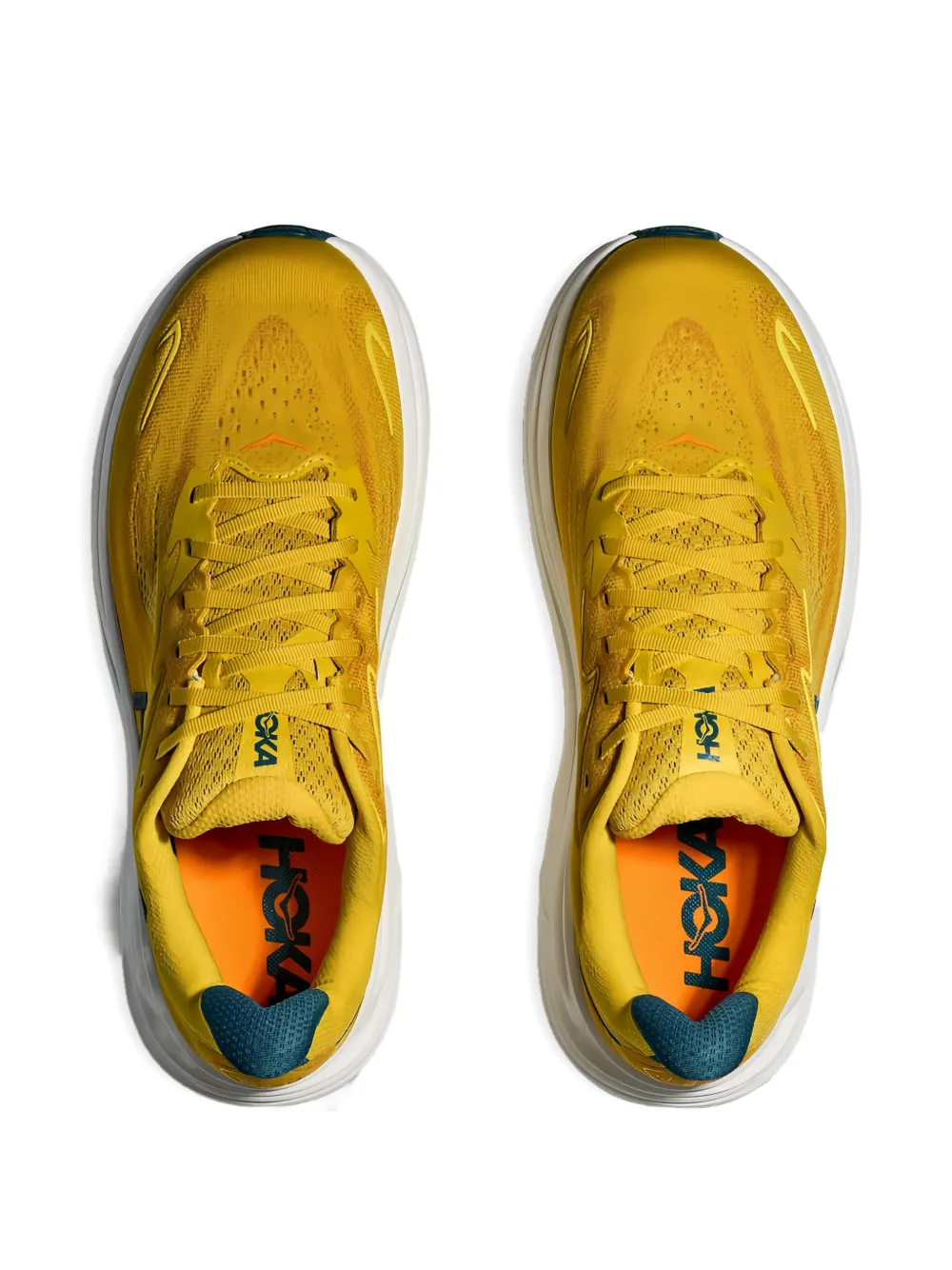 HOKA Clifton 10 sneakers met logoprint Geel