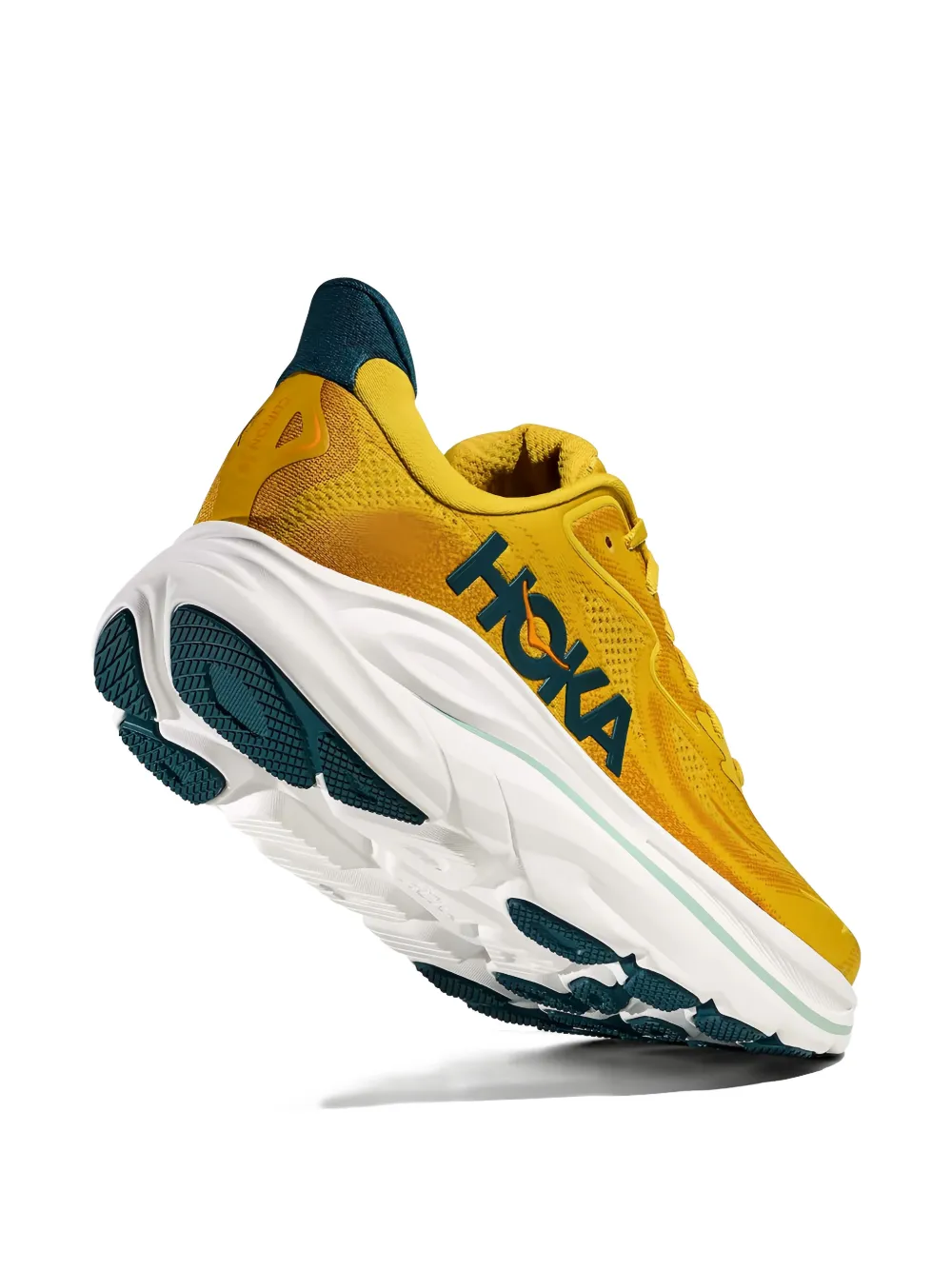 HOKA Clifton 10 sneakers met logoprint Geel