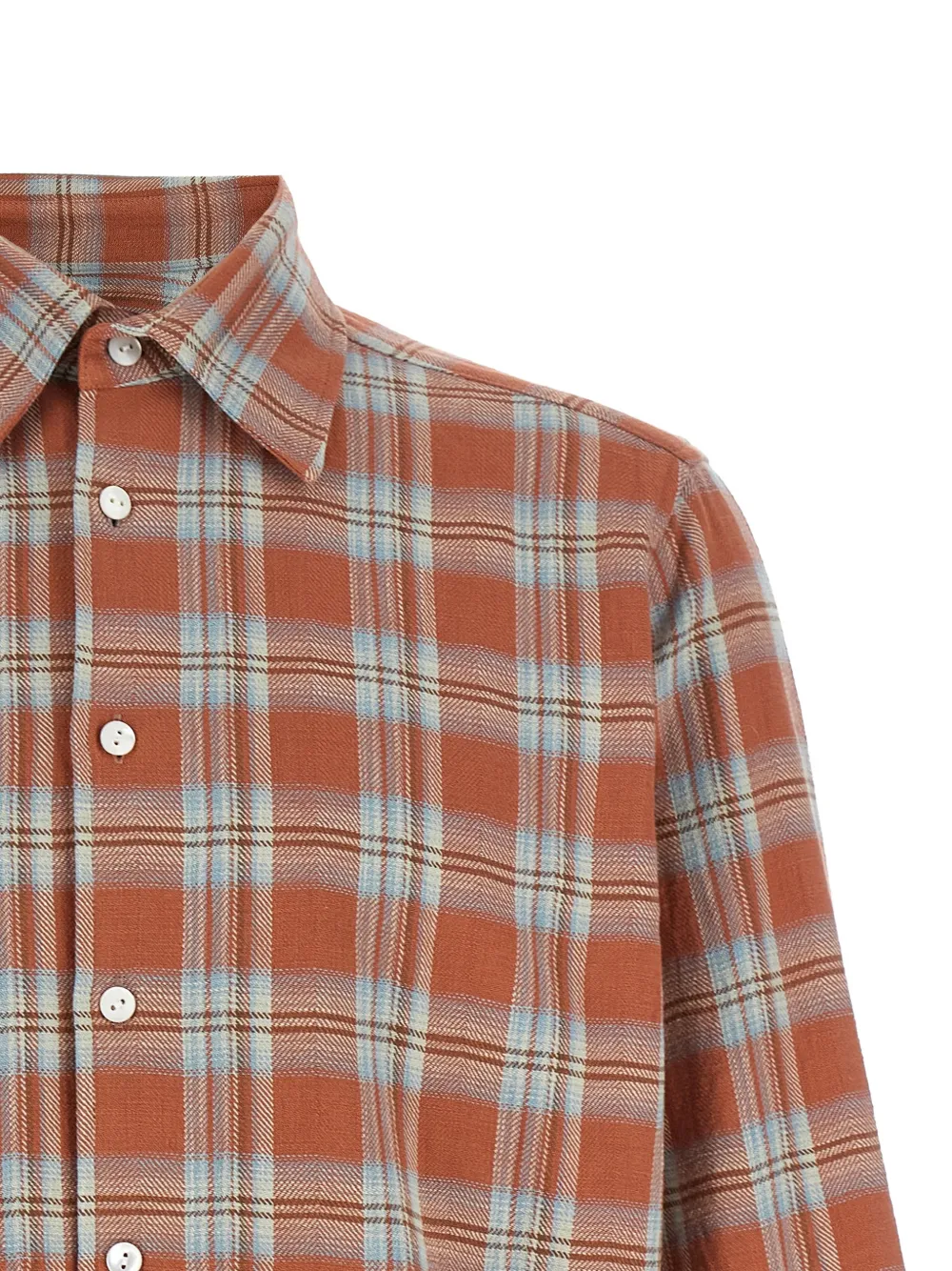  Second/layer Camisa Sherman A Cuadros - Naranja 
