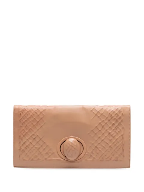 Bottega Veneta Pre-Owned bolsa de mano de piel de napa en Intrecciato y relieve con cierre giratorio 2012-2025