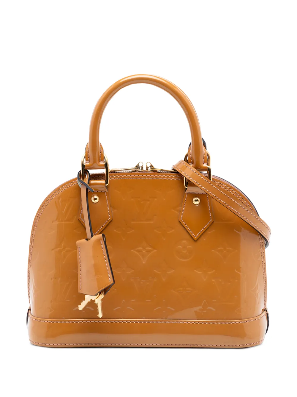 Louis Vuitton Pre-Owned 2013 Monogram Vernis Alma BB satchel - Marrone