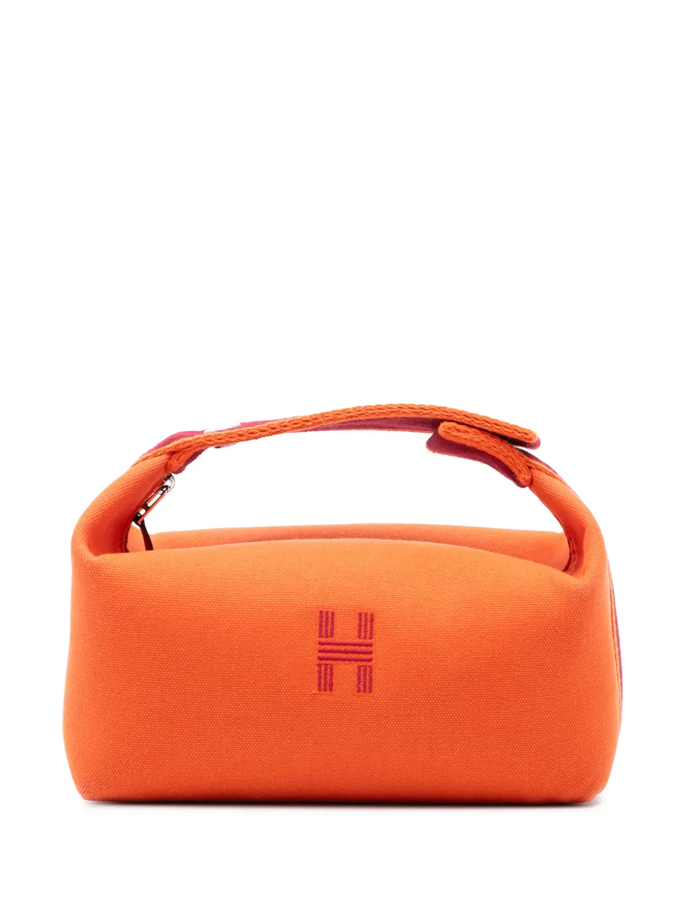 Hermès Pre-Owned 2020-2025 Small Toile Bride A Brac Case vanity bag - Orange