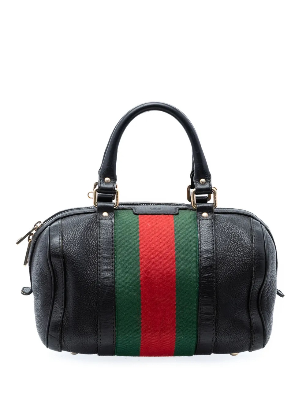 Gucci Pre-Owned 2016-2025 Small Calfskin Web Joy Boston Bag satchel - Nero