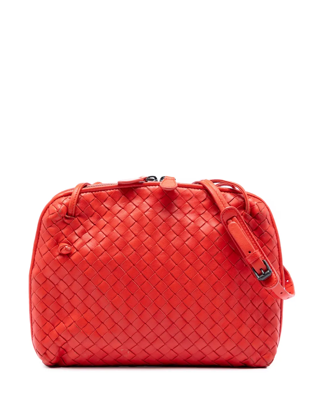 Bottega Veneta Pre-Owned 2012-2026 Nappa Intrecciato Nodini crossbody bag - Arancione