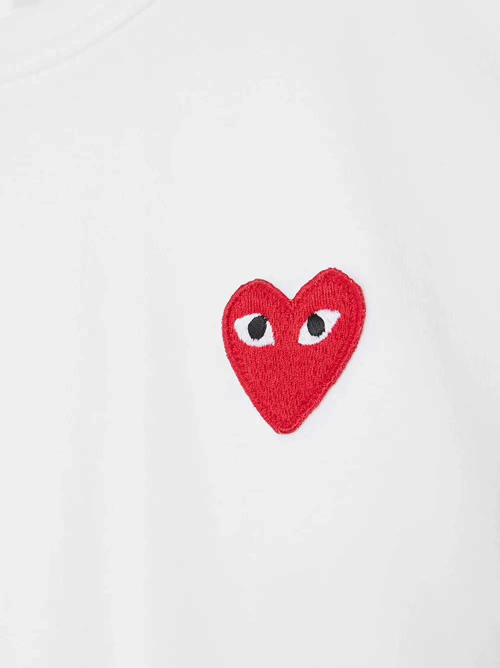 Comme Des Garçons Play T-shirt met patch Wit