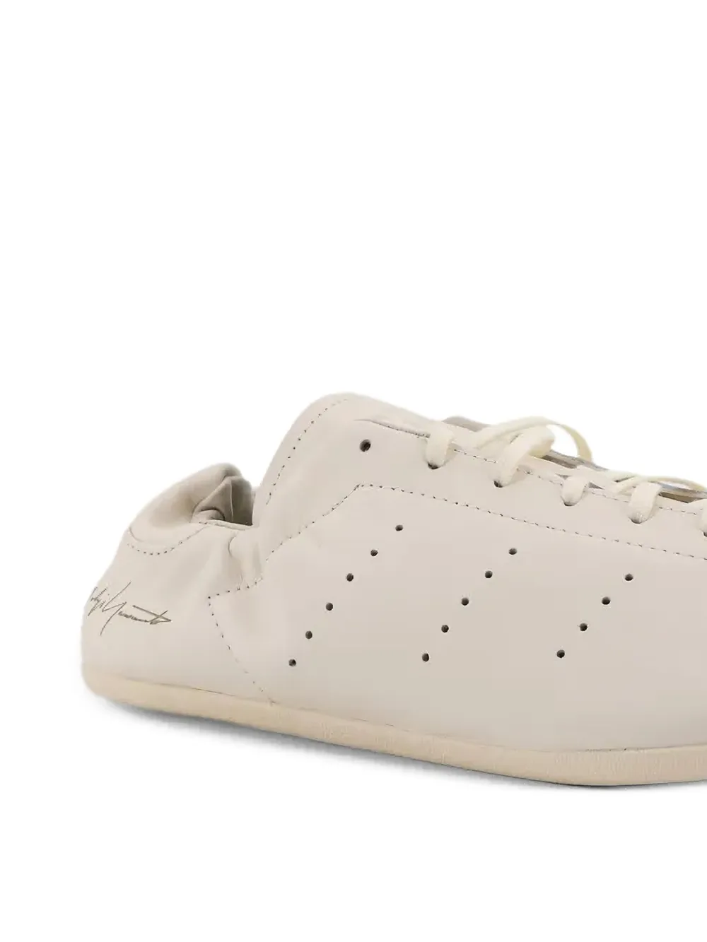 adidas Y-3 Stan Smith Lo Pro lace-up leather sneakers Beige